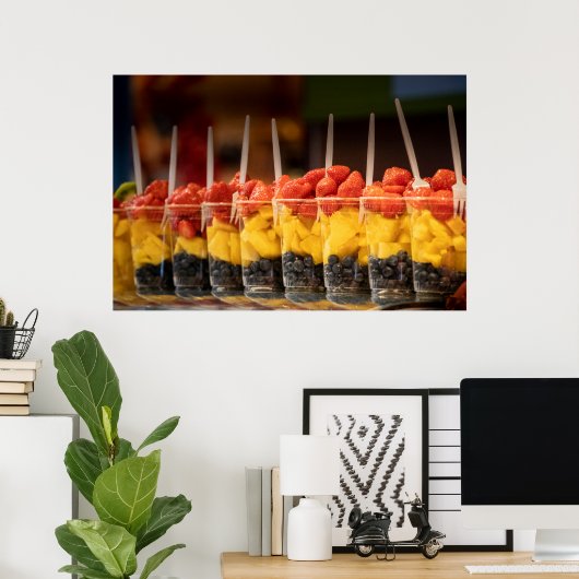 Fruitcocktails Poster (Thuiskantoor)