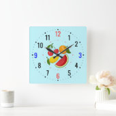 Fruitdecoratie in de Keuken - Modern Landelijk Vierkante Klok (Huis)