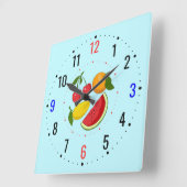 Fruitdecoratie in de Keuken - Modern Landelijk Vierkante Klok (Hoek)