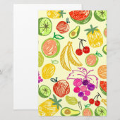 Fruiteitspatroon Briefpapier (Voorkant / Achterkant)