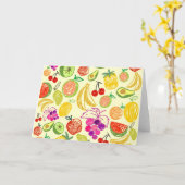 Fruiteitspatroon Kaart (Gele Bloem)