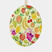 Fruiteitspatroon Keramisch Ornament (Rechts)