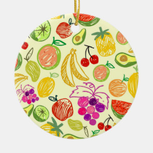 Fruiteitspatroon Keramisch Ornament