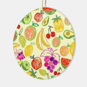 Fruiteitspatroon Keramisch Ornament (Links)