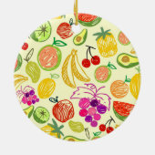 Fruiteitspatroon Keramisch Ornament (Achterkant)