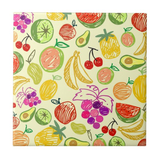 Fruiteitspatroon Tegeltje (Voorkant)
