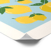 Fruitenmarkt Lemon print Food Art Blue (Hoek)