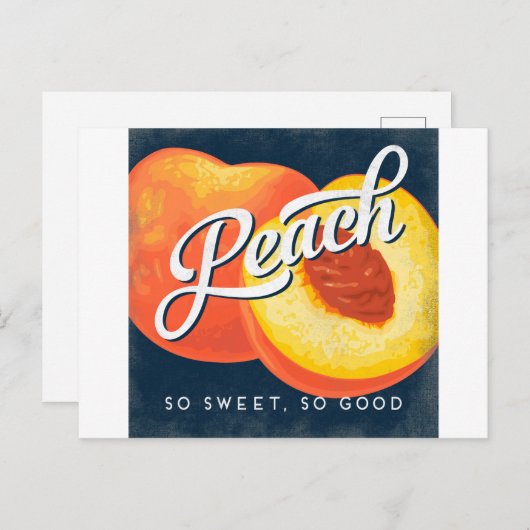  fruitetiketteringretro briefkaart (Voorkant / Achterkant)