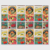  fruitetiketteringspatroon cadeaupapier (Vlak)