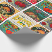  fruitetiketteringspatroon cadeaupapier (Hoek)