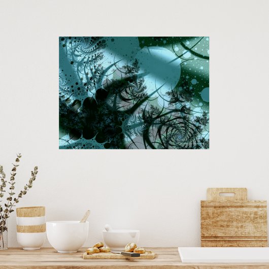 Fruitful Cool Abstract Fine Art Fractal Poster (Keuken)