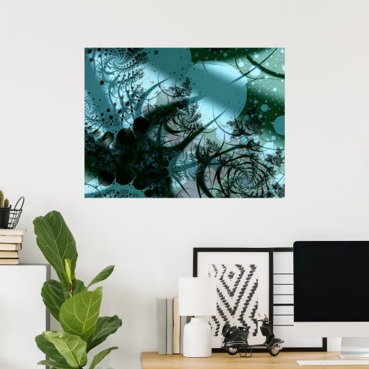 Fruitful Cool Abstract Fine Art Fractal Poster (Thuiskantoor)