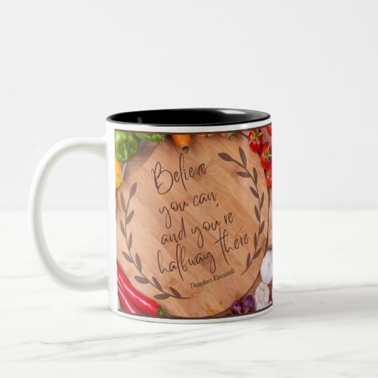 Fruitful Inspiration Motivatie Quotes Tweekleurige Koffiemok (Links)