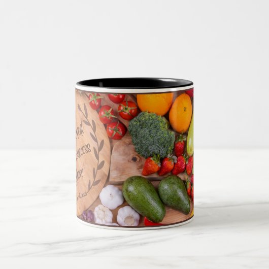 Fruitful Inspiration Motivatie Quotes Two-Tone Tweekleurige Koffiemok (Center)