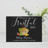 "Fruitful New Year" Business/Company Bedankkaart (Staand voorkant)