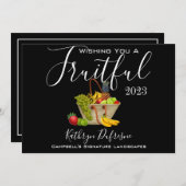 "Fruitful New Year" Business/Company Bedankkaart (Voorkant / Achterkant)