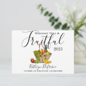 "Fruitful New Year" Business/Company bedankt u (Staand voorkant)