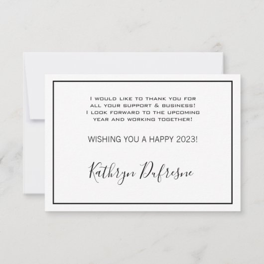 "Fruitful New Year" Business/Company bedankt u (Achterkant)