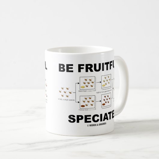 Fruitful Speciate (Evolution Humor) Koffiemok (Voorkant rechts)