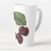 fruitgewassen, rijpe kersen van een boom latte mok (Rechterhoek)