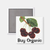  fruitgewassen, rijpe kersen van een boom magneet (Voorkant / Achterkant)