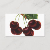 fruitgewassen, rijpe kersen van een boom visitekaartje (Achterkant)