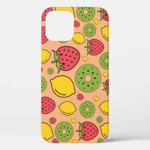 Fruitig behang: aardbeien, citroenen, kiwi's. Case-Mate iPhone case