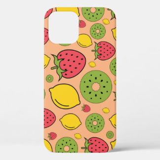 Fruitig behang: aardbeien, citroenen, kiwi's. Case-Mate iPhone case