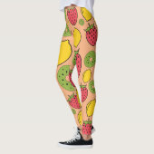 Fruitig behang: aardbeien, citroenen, kiwi's. leggings (Links)
