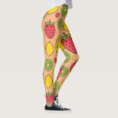 Fruitig behang: aardbeien, citroenen, kiwi's. leggings (Rechts)