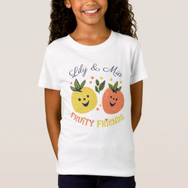 Fruitig Beste Vrienden Aardbei en Sinaasappel T-shirt