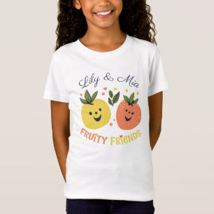 Fruitig Beste Vrienden Aardbei en Sinaasappel T-shirt
