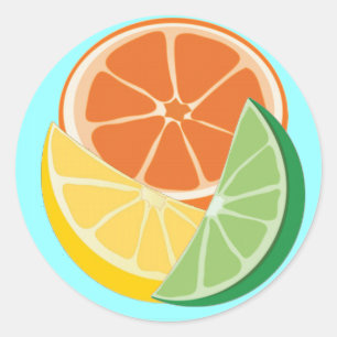 Fruitig en leuk ronde sticker
