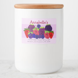 Fruitig Fun Mixed Berry Design Voedselcontainer Etiket