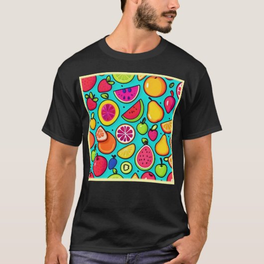 Fruitig Genot Patroon T-shirt (Voorkant)
