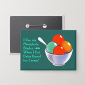 Fruitig IJscrème Fosfaat Binder Knoop Button (Voorkant / Achterkant)