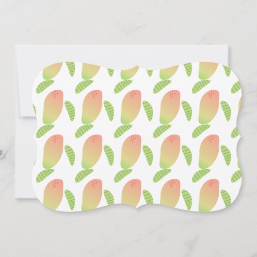 Fruitig klein mango kaart (Achterkant)