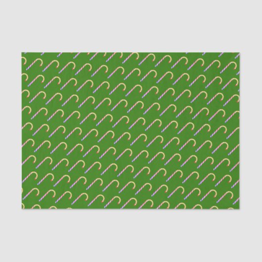 Fruitig Kleurrijk Candy Cane Pattern Tissue Papier (Voorkant)