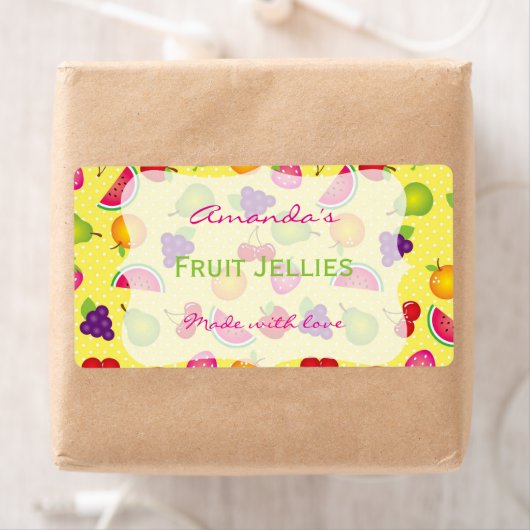Fruitig Schattige gepersonaliseerd inblikken label (Insitu)