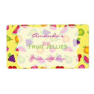Fruitig Schattige gepersonaliseerd inblikken label