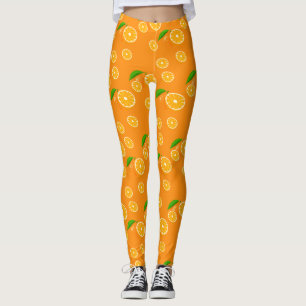 Fruitig Sinaasappel Design Pattern Design Leggings