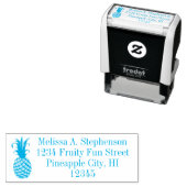 Fruitige ananas retour adres stempel (In situ)