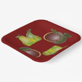 Fruitige appels en peren papieren bordje (Gebogen)