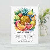 Fruitige bewerkbare Apple Verjaardag Kaart (Staand voorkant)