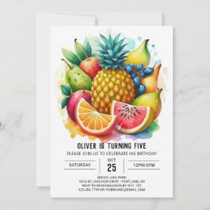 Fruitige bewerkbare Apple Verjaardag Kaart