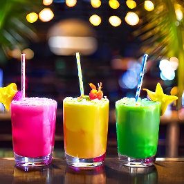 Fruitige cocktail drink onderzetters