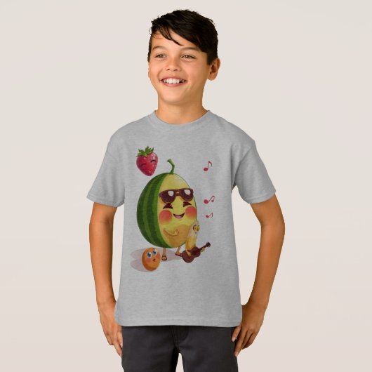 Fruitige gezichten t-shirt (Voorkant volledig)