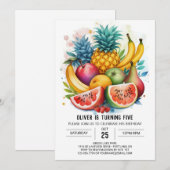 Fruitige Kinder Chique Verjaardag Kaart (Voorkant / Achterkant)