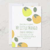 Fruitige Kleine Mango Tropische Uitnodiging (Voorkant)