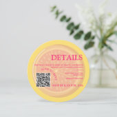 Fruitige, kleurrijke citrus bruiloft detail insert feestdagenkaart (Staand voorkant)